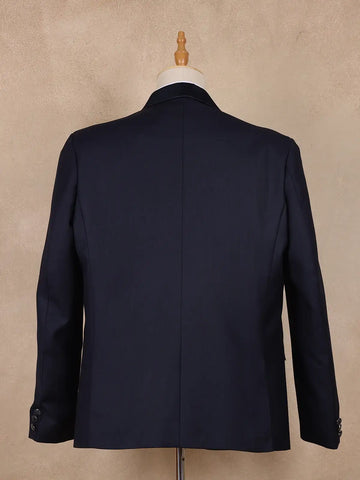 Dark Blue Abstract Designed Men's Suit for Reception - Diadem
