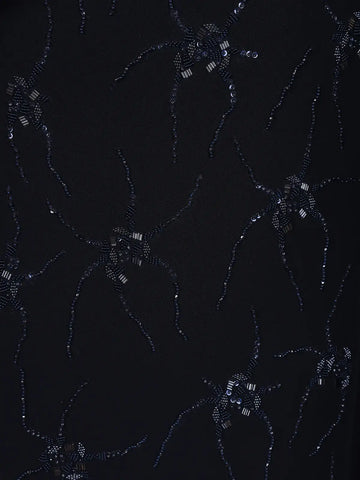 Dark Blue Floral Designed Men's Suit - Diadem