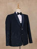 Dark Blue Floral Designed Men's Suit - Diadem