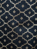 Dark Blue Floral Designed Semi Silk Salwar Suit - Diadem