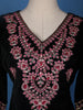 Dark Blue Floral Designed Velvet Salwar Suit - Diadem