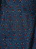 Dark Blue Floral Printed Semi Silk Salwar Suit - Diadem