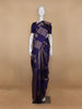 Dark Blue Floral Woven Pure Kanchipuram Silk Saree - Diadem