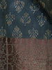 Dark Green Floral Designed Chanderi Cotton Saree - Diadem