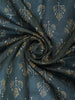 Dark Green Floral Designed Chanderi Cotton Saree - Diadem