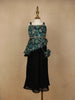 Dark Green Floral Printed Georgette Party Wear Palazzo Suit - Diadem