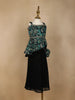 Dark Green Floral Printed Georgette Party Wear Palazzo Suit - Diadem