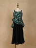 Dark Green Floral Printed Georgette Party Wear Palazzo Suit - Diadem