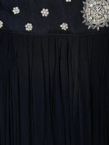 Dark Green Floral and Cowrie Shell Designed Crepe Bridesmaids Lehenga - Diadem