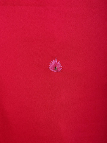 Dark Pink Floral Design Printed Satin Salwar Suit - Diadem