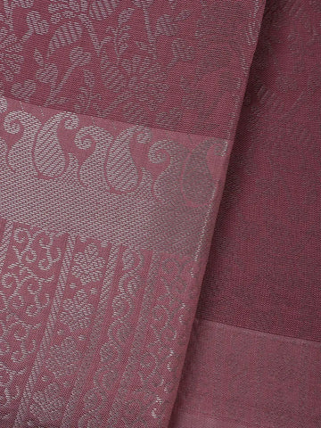 Dark Pink Floral Designed Fancy Art Silk Saree - Diadem