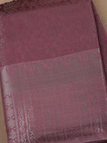 Dark Pink Floral Designed Fancy Art Silk Saree - Diadem