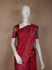 Dark Pink Floral Woven Pure Kanchipuram Silk Saree - Diadem