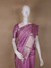 Dark Pink Floral Woven Pure Kanchipuram Silk Saree - Diadem