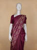 Dark Pink Floral Woven Pure Kanchipuram Silk Saree - Diadem