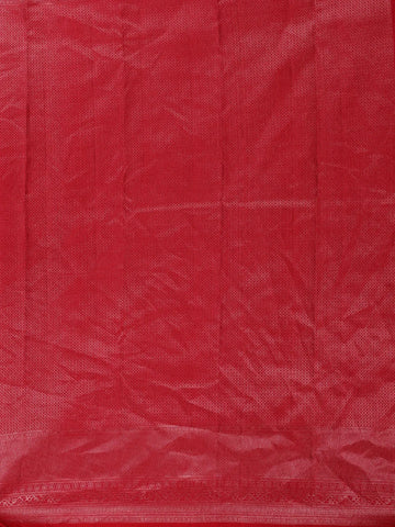 Dark Pink Floral Woven Pure Kanchipuram Silk Saree - Diadem