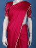 Dark Pink Solid Design Satin Saree - Diadem