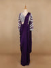 Dark Purple Embroidery Semi Silk Ready To Wear Saree with Designer Blouse - Diadem