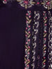 Dark Purple Floral Designed Crepe Gown - Diadem