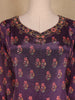 Dark Purple Floral Designed Semi Silk Straight Cut Salwar Suit - Diadem