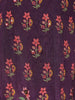 Dark Purple Floral Designed Semi Silk Straight Cut Salwar Suit - Diadem