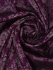 Dark Purple Floral Woven Pure Kanchipuram Silk Saree - Diadem