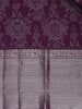 Dark Purple Floral Woven Pure Kanchipuram Silk Saree - Diadem