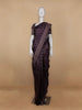 Dark Purple Floral Woven Pure Kanchipuram Silk Saree - Diadem
