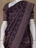 Dark Purple Floral Woven Pure Kanchipuram Silk Saree - Diadem
