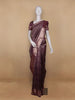 Dark Purple Floral and Peacock Woven Pure Kanchipuram Silk Saree - Diadem