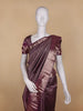 Dark Purple Floral and Peacock Woven Pure Kanchipuram Silk Saree - Diadem