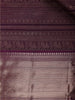 Dark Purple Floral and Peacock Woven Pure Kanchipuram Silk Saree - Diadem