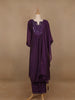 Dark Purple Mirror Worked Cotton Salwar Suit - Diadem