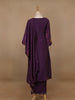 Dark Purple Mirror Worked Cotton Salwar Suit - Diadem