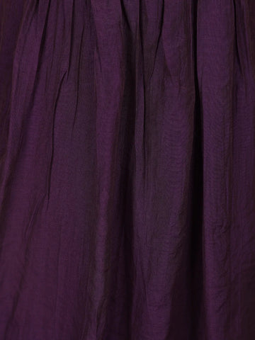 Dark Purple Mirror Worked Cotton Salwar Suit - Diadem