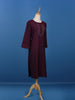 Dark Red Floral Designed Cotton Kurti - Diadem