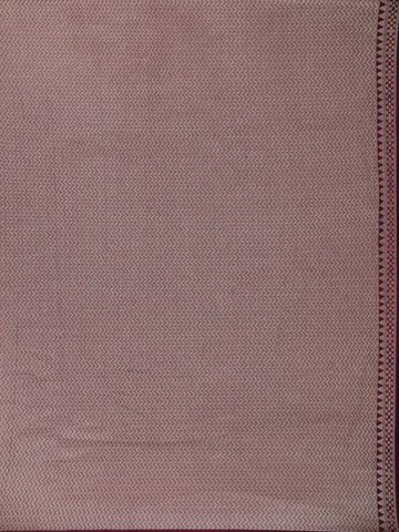 Dark Red Floral Designed Raw Silk Saree - Diadem