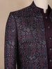 Dark Red Floral Designed Sherwani Suit for Reception - Diadem