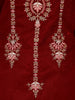 Dark Red Floral Designed Velvet Co Ord Salwar Suit - Diadem