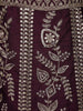 Dark Red Floral Embroidery Bridesmaid Raw Silk Lehenga - Diadem