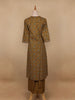 Dark Yellow Floral Designed Cotton Salwar Suit - Diadem