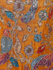 Dark Yellow Floral Embroidery Organza Palazzo Salwar Suit - Diadem