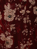 Deep Maroon Floral Design Printed Rayon Kuti - Diadem