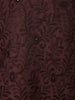 Deep Maroon Mirror Embroidered Floral Cotton Kurta for Men - Diadem