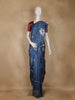 Deep Navy Blue Abstract Designed Semi Tussar Saree - Diadem