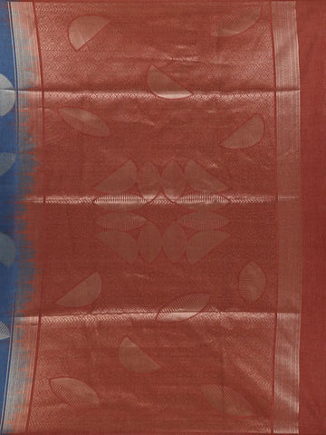 Deep Navy Blue Abstract Designed Semi Tussar Saree - Diadem