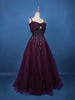 Deep Plum Purple Sequins And Beads Embellished Net Gown - Diadem