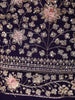 Deep Purple Floral Design Georgette Palazzo Salwar Suit - Diadem