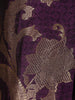 Deep Purple Floral Embroidered Tussar Palazzo Suit