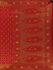 Deep Red Floral Woven Banarasi Silk Saree With Stone Embellished Border - Diadem